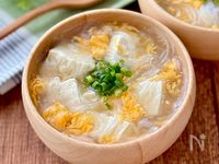春雨と豆腐のふわふわたまごスープ