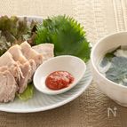 【加圧1回で2品】韓国料理・ポッサム＆わかめスープ