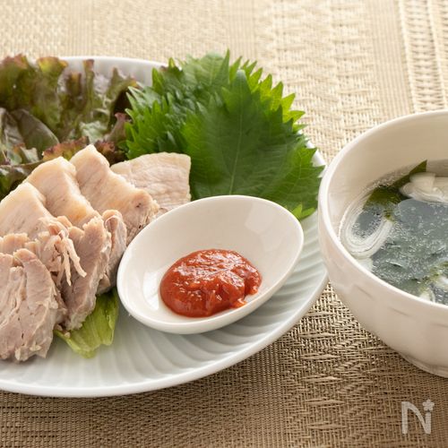 【加圧1回で2品】韓国料理・ポッサム＆わかめスープ
