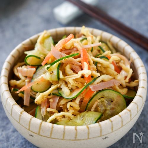 塩もみ不要『切り干し大根のごま中華和え』和えてすぐ完成！