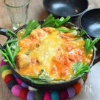 餅でボリューム満点！えびと鶏ささみのチーズダッカルビ
