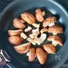 5分おかず《スナップエンドウとしいたけの塩にんにく炒め》の工程3