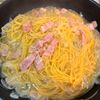 もっちり生パスタ風♪時短ベーコンとほうれん草のスープパスタの工程3