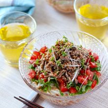 夏に食べたい！10分で完成☆オリエンタル・タコ・ヌードル