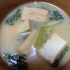 あき♡の作ってみた!投稿(生姜でぽかぽか♡『小松菜と厚揚げのお味噌汁』)