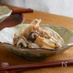 《レンジ蒸し》絹揚げと旨味たっぷりきのこ蒸し