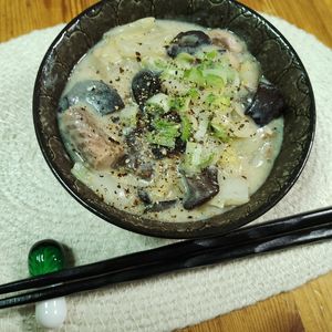 M＊Pの作ってみた!投稿(とろみでポカポカ中華風♡白菜とさば缶のオイスタークリーム煮)