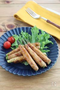お弁当やおつまみに♪アスパラガスの豚巻き照り焼き