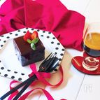マシュマロでチョコムースケーキ〜牛乳パックの型でプチガトー風