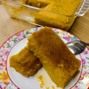 もんぶらん°・*:.。.☆の作ってみた!投稿(混ぜて焼くだけ！【濃厚かぼちゃプリン】🧑🏻‍🍳🍮)