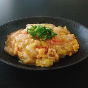りんの作ってみた!投稿(【白菜とカニカマのとろ～り卵のあんかけ丼】ひとりランチにも！)