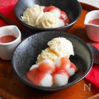 梅干しシロップの白玉団子