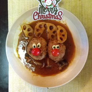 チョロリスの作ってみた!投稿(【トナカイのデミハンバーグ】クリスマスレシピ)