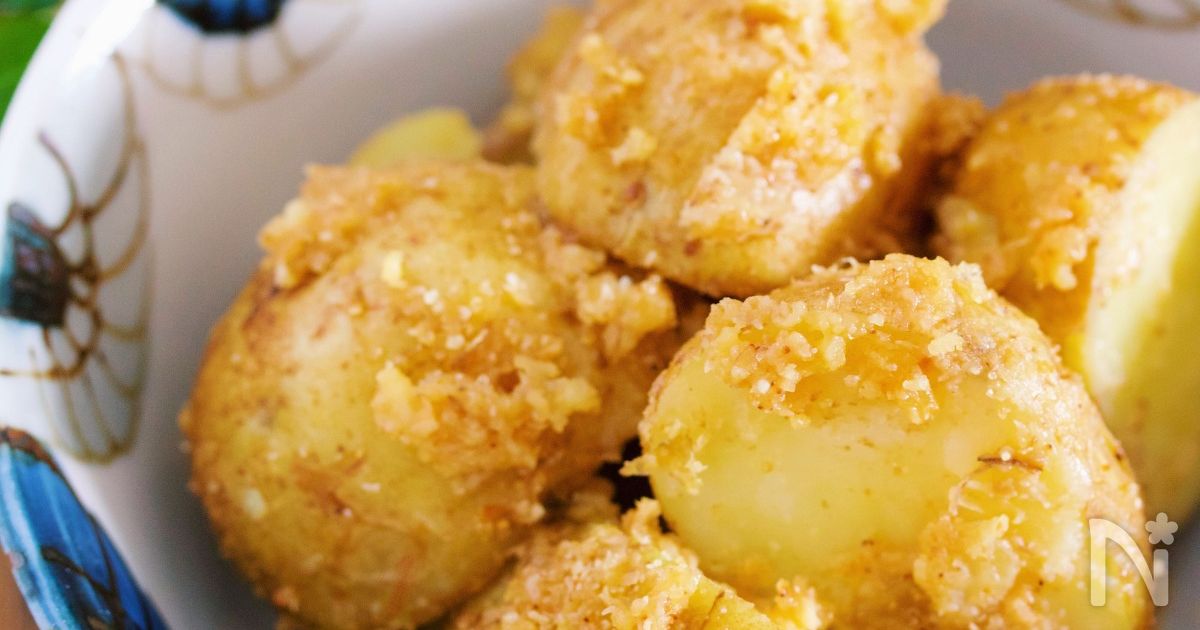 おつまみ副菜♪『新じゃがのごま味噌バターあえ』【#レンジ】