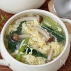 【小松菜とふんわり卵の白だし生姜スープ】ほっとする味わい♡
