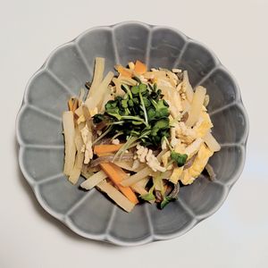 ごんべすの作ってみた!投稿(大根とこんにゃくとひき肉の甘辛炒め【大根大量消費＊作り置き】)