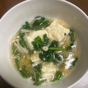 1288171の作ってみた!投稿(レンジで簡単！とろん♡【崩し豆腐のネギとろみあん】ヘルシー♪)
