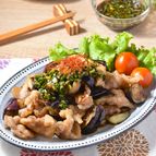 ご飯がすすむガッツリ系【カリカリ豚と茄子の甘酢ねぎだれ】