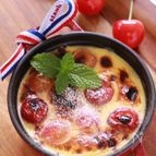 ひんやりおいしい さくらんぼの豆乳クラフティ