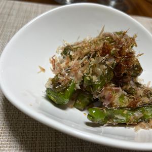 ぽちゃこの作ってみた!投稿(5分で☆旨味たっぷり♪ししとうのおかか和え)
