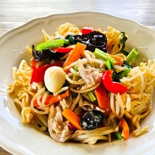 低糖化で仕上げたやみつき❇️カリカリ堅焼きうどん