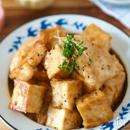 こくうま！ボリューム満点【胸肉と厚揚げのオイマヨ炒め】