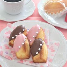 バレンタインに♥チョコがけマドレーヌ