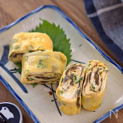 とろろ昆布とねぎのカラダにやさしい卵焼き