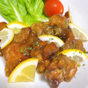 にらたまの作ってみた!投稿(ワンパン10分！【鶏もも肉の甘辛レモンペッパーチキン】)