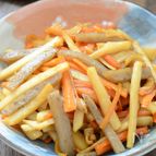 【筍・人参・蒟蒻のきんぴら】ご飯によく合う甘辛味！お弁当にも