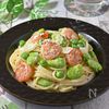 【えびと豆のクリームパスタ】まるでお店の味♪旬の濃厚パスタ