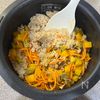 ほっくり甘い♡【かぼちゃと鶏肉の炊き込みご飯】秋のごちそう♪の工程3