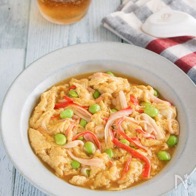枝豆入りとろ〜りかに玉