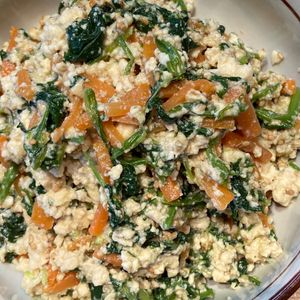 くだもの大好き🧡の作ってみた!投稿(【お惣菜屋さんの味！ほうれん草の白和え】レンジで簡単)