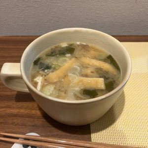 金の作ってみた!投稿(みょうが香る♪長ねぎと油揚げのみそ汁)