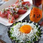 朝も夜食も大人気！たっぷりしらすと薬味の卵かけご飯