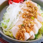 春キャベツのうま辛♡よだれ鶏のっけ【#火不使用 #包丁不要】