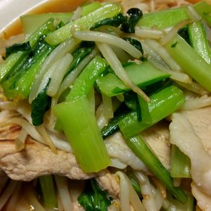 マルグリートの作ってみた!投稿(【豚肉と小松菜ともやしのしょうが醤油炒め】ボリュームおかず!)
