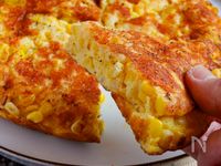 生とうもろこしで『ふわふわオムレツ』コーンの甘さ×チーズ！