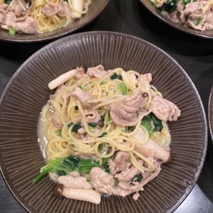 corichucoonの作ってみた!投稿(【ワンパン時短で絶品♪きのことほうれん草の豚こま旨塩パスタ】)