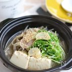 豚バラごぼうと豆腐のスープ鍋