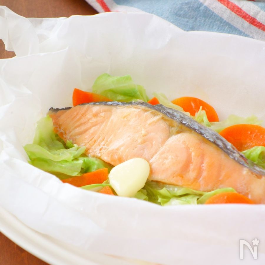 鮭の香り蒸しレシピ