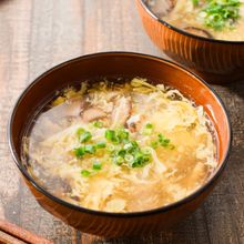とろふわ卵と椎茸のスープ