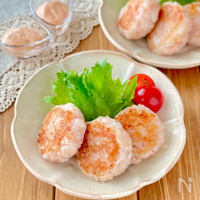 ぷりっぷりエビとれんこんのハンバーグ