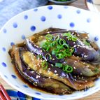 レンジで簡単『なすのオイスターポン酢だれ』
