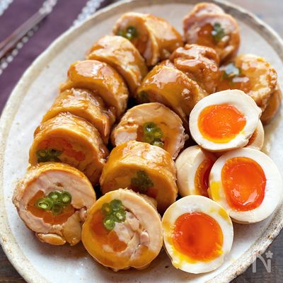 【チキンロールの甘辛煮】味しみしみやわらか！