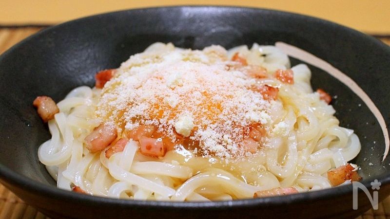 洋風なようで和風 チーズかま玉うどん By かめきちパパ レシピサイト Nadia ナディア プロの料理家のおいしいレシピ