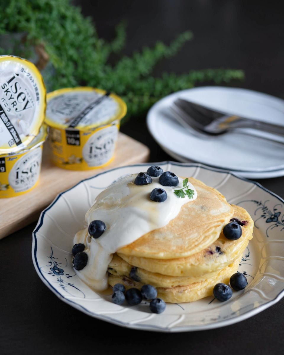 全粒粉ブルーベリーパンケーキのレシピ