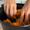 かぼちゃの蒸し煮【塩だけでホクホクに煮る方法】の工程2