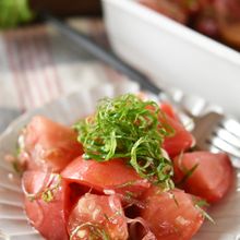 トマトと薬味のさっぱり！だしサラダ